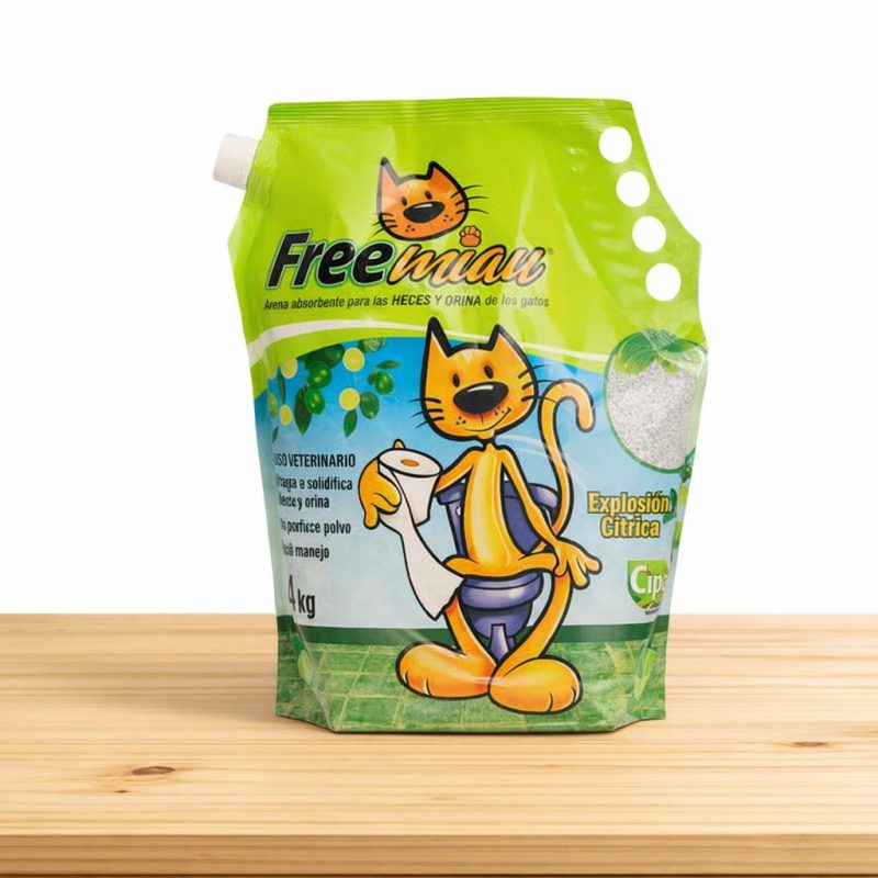 ARENA FREE MIAU CITRICA _ TAMAÑO X 4 KG