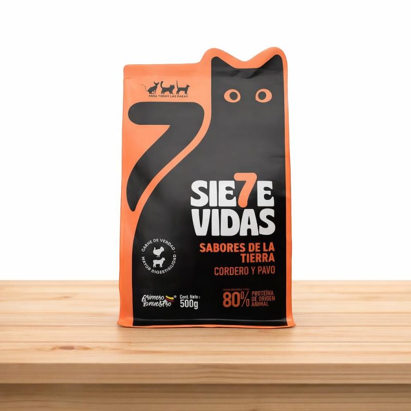 7 VIDAS GATO SABORES DE LA TIERRA _ TAMAÑO X 500 GR