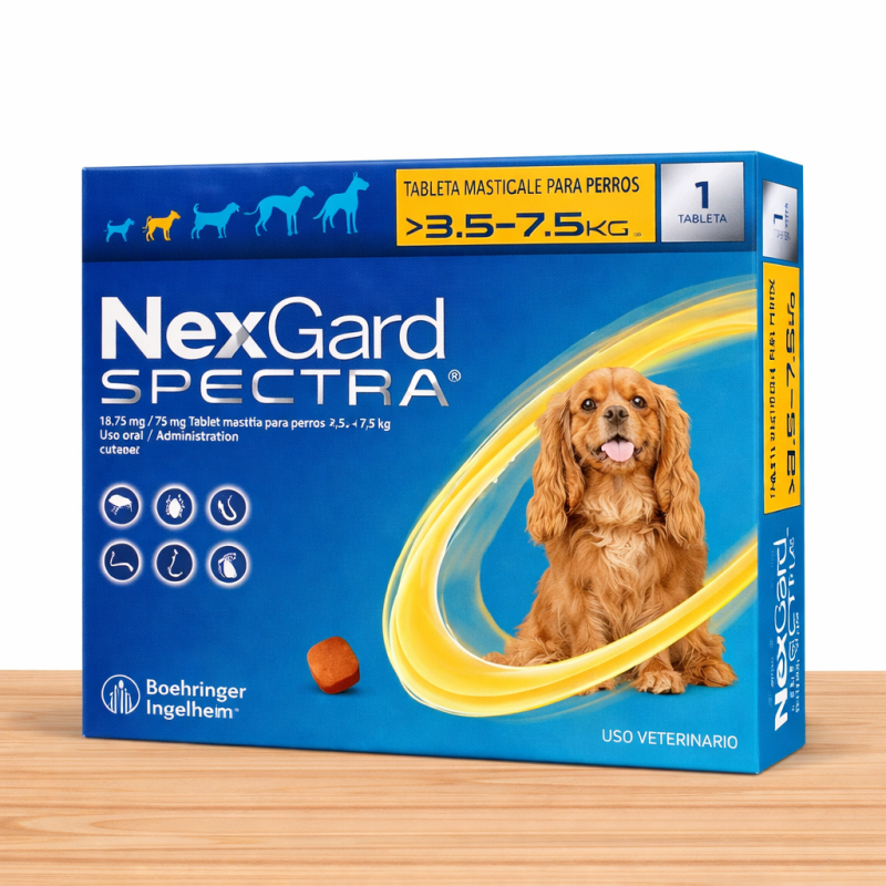 NEXGARD SPECTRA 3.5 - 7.5 KG / AMARILLO