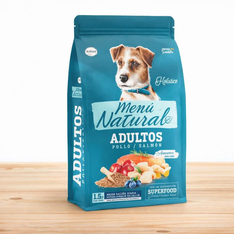 MENU NATURAL PERRO ADULTO X 1.5 KG _ POLLO/SALMON