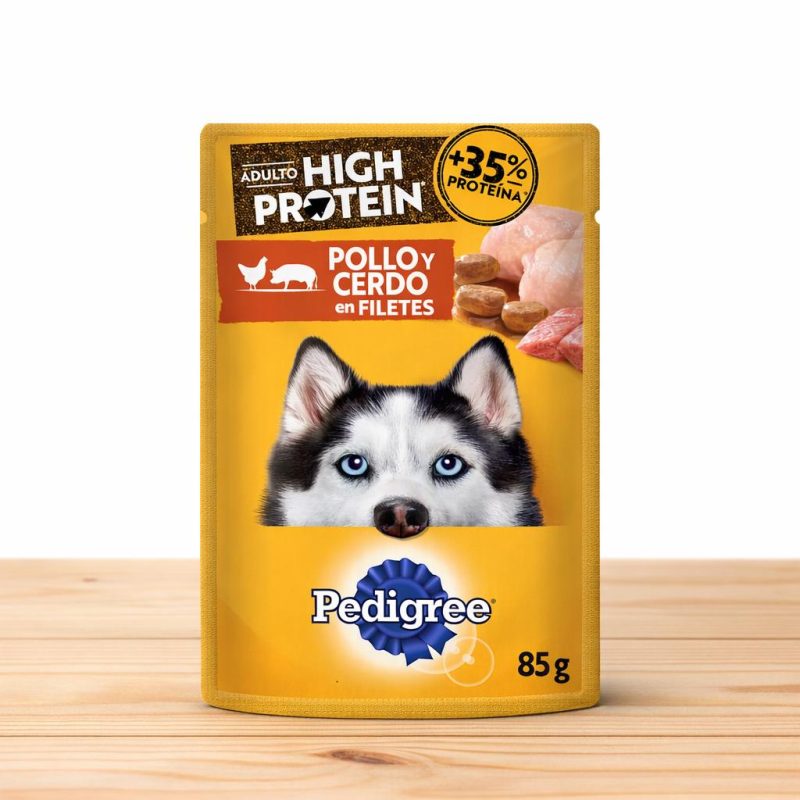 POUCHE PEDIGREE ADULTO HIGH PROTEIN X 100 GR _ SABOR POLLO/CERDO