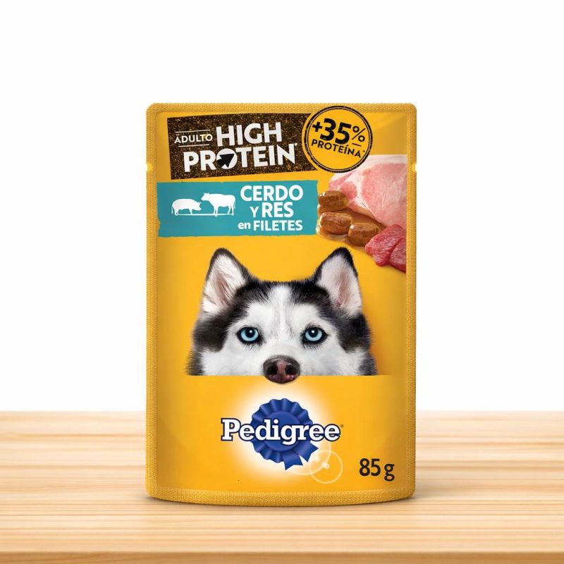 POUCHE PEDIGREE ADULTO HIGH PROTEIN X 100 GR _ SABOR CERDO/RES