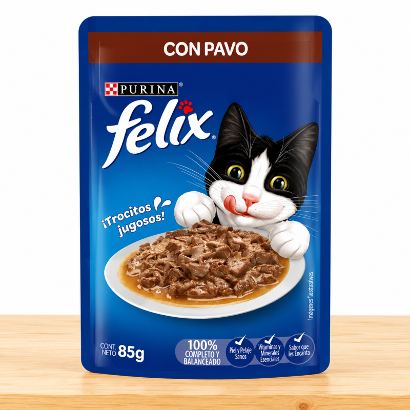 POUCHE FELIX X 85 GR _ SABOR PAVO