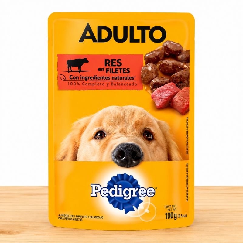 POUCHE PEDIGREE ADULTO X 100 GR _ SABOR RES