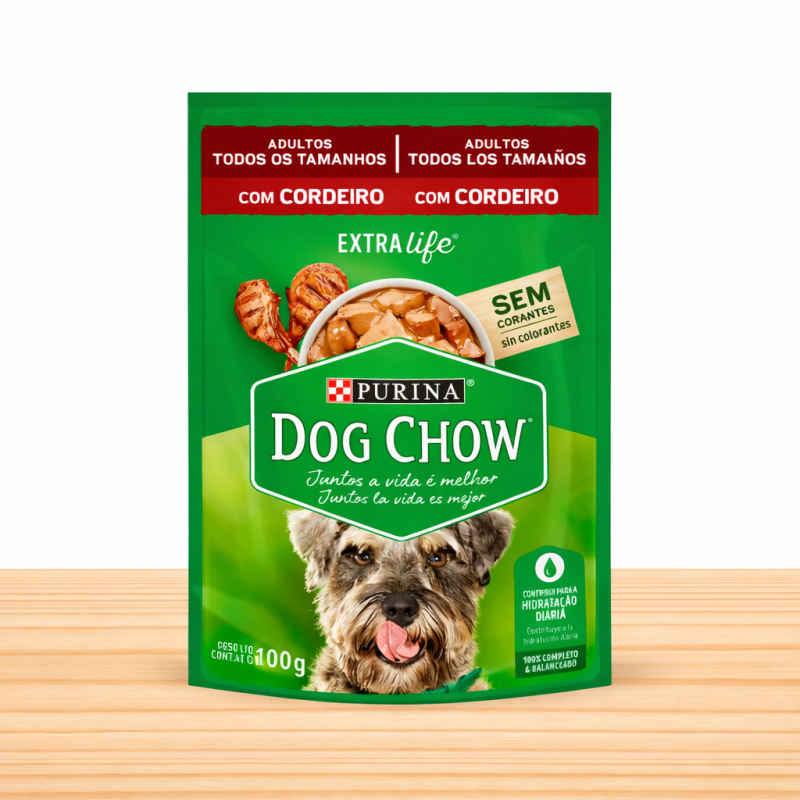 POUCHE DOG CHOW ADULTO X 100 GR _ SABOR CORDERO