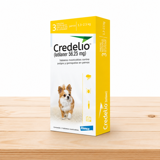 CREDELIO PERRO 1.3 - 2.5 KG / AMARILLO (56 MG)