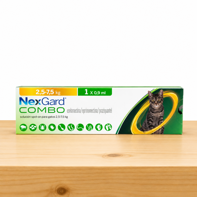 NEXGARD COMBO PARA GATOS 2.5 - 7.5 KG