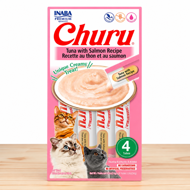 CHURU GATO X 4 UND _ SABOR TUNA/SALMON
