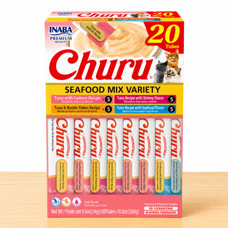 CHURU VARIETY CAJA X 20 UND _ SABOR SEAFOOD VARIETY (ROSA)