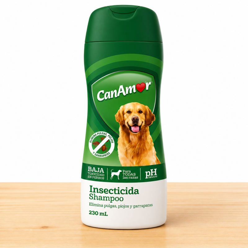 SHAMPOO CANAMOR INSECTICIDA _ TAMAÑO X 230 ML