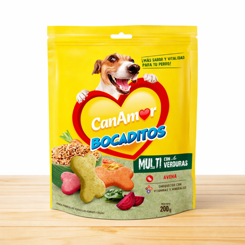 GALLETAS BOCADITOS CANAMOR X 200 GR _ SABOR MULTI CON VERDURAS