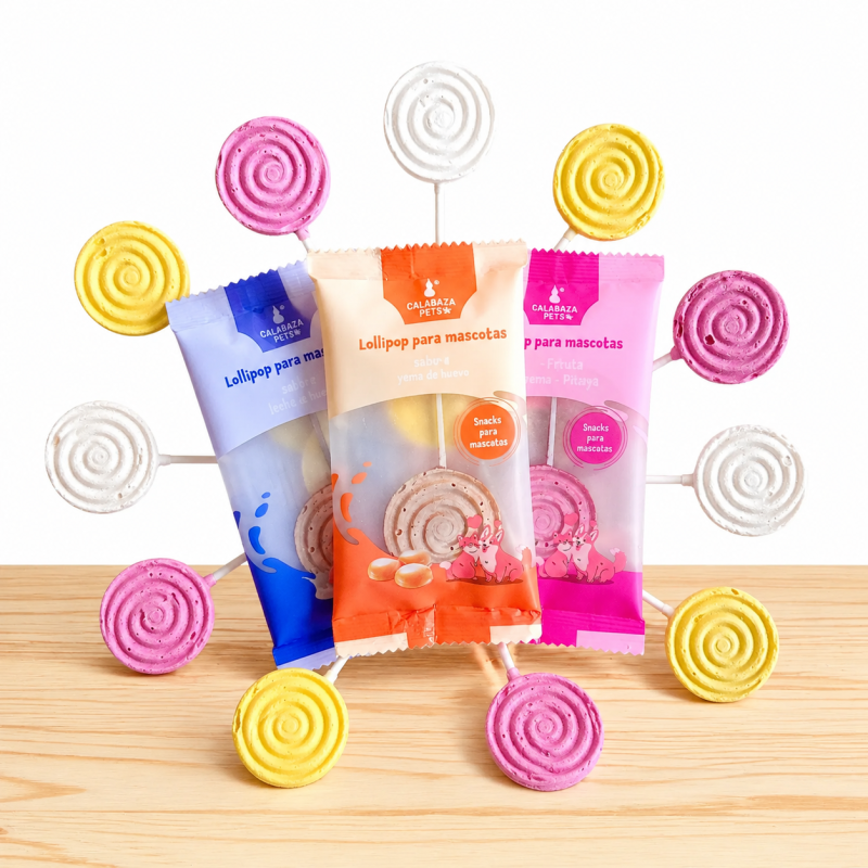 LOLIPOP PARA MASCOTAS _ SABOR YEMA DE HUEVO