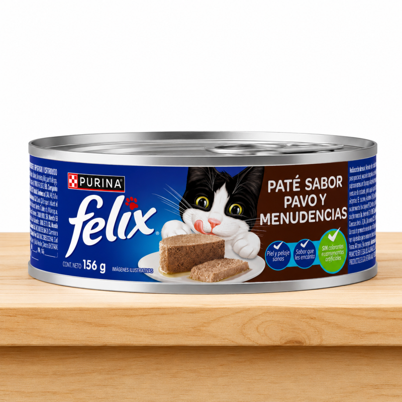 FELIX LATA X 156 GR _ SABOR PAVO/MENUDENCIA