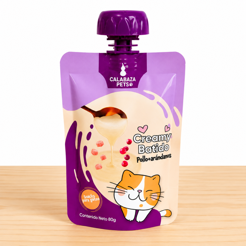CREAMY BATIDO CALABAZA X 80 GR _ SABOR POLLO/ARANDANOS