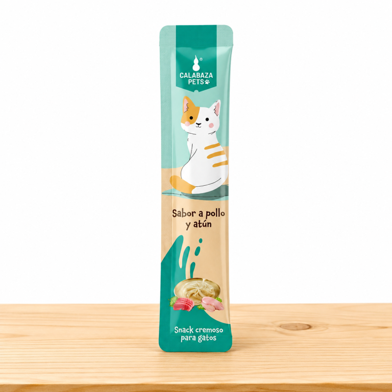 SNACK CREMOSO GATO CALABAZA _ SABOR POLLO/ATUN