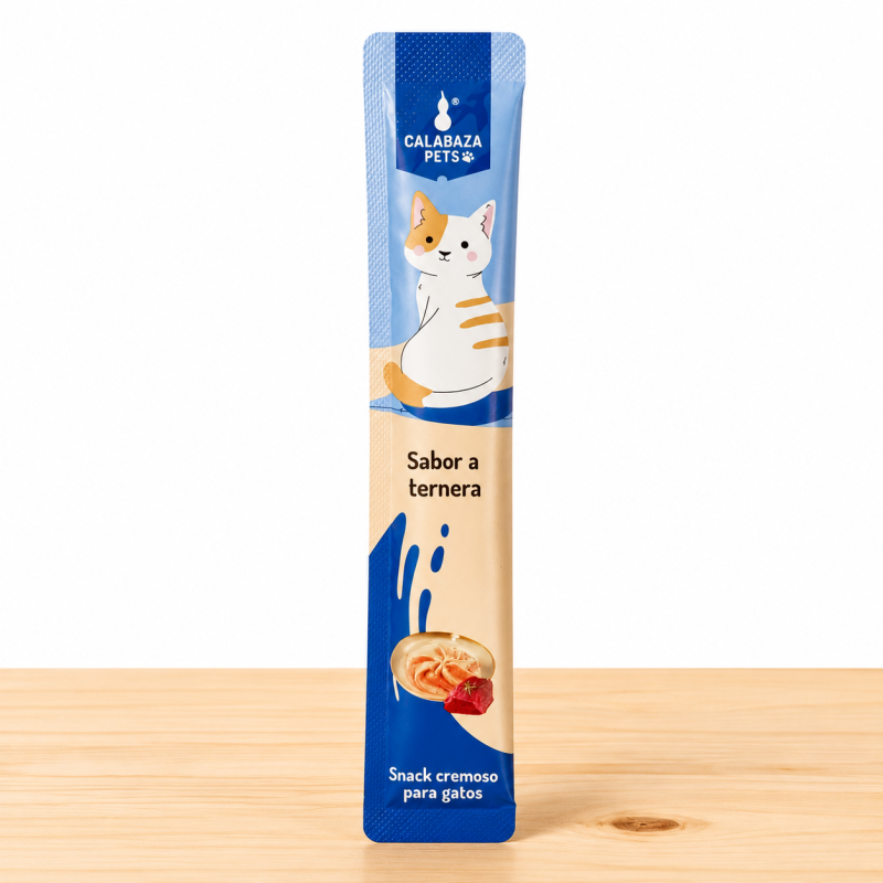 SNACK CREMOSO GATO CALABAZA _ SABOR TERNERA