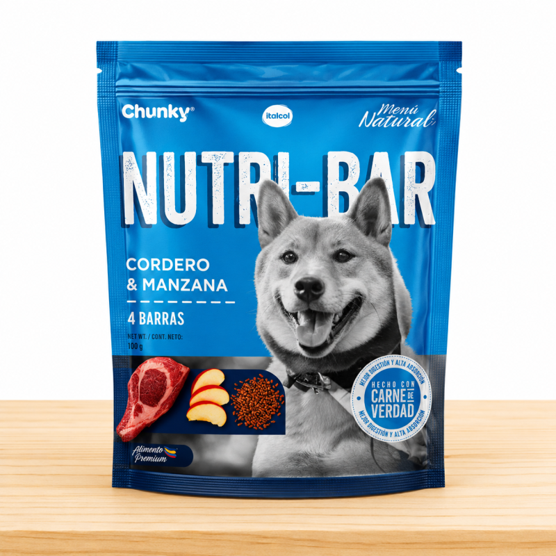 CHUNKY NUTRIBAR X 150 GR _ SABOR CORDERO Y MANZANA