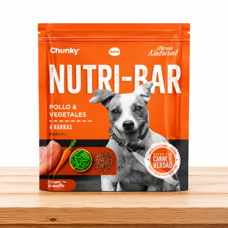 CHUNKY NUTRIBAR X 150 GR _ SABOR POLLO Y VEGETALES