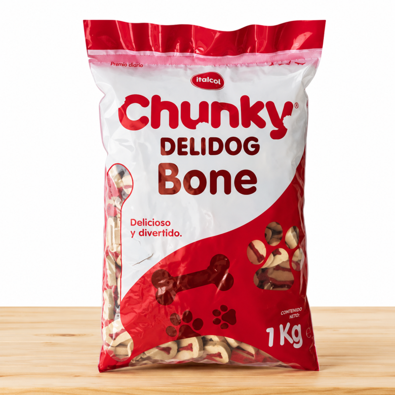 DELIDOG BONE _ TAMAÑO X RECARGA 1 KG (176 UND)