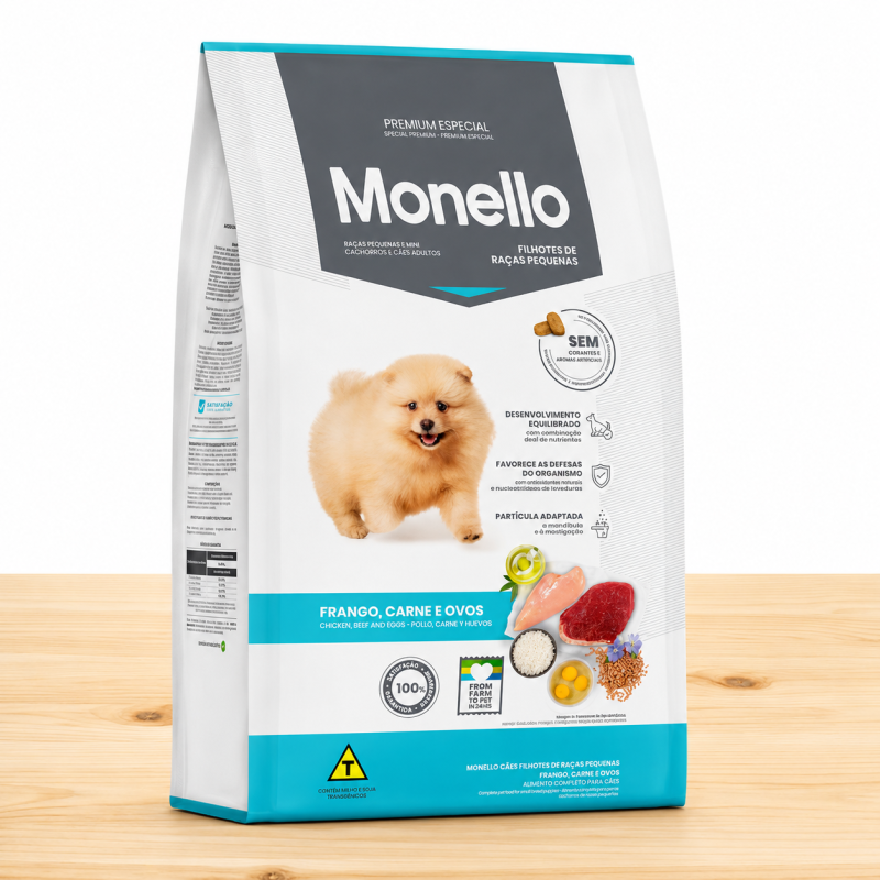 MONELLO DOG FILHOTE RAZA PEQUEÑA POLLO/CARNE/HUEVO X 1 KG
