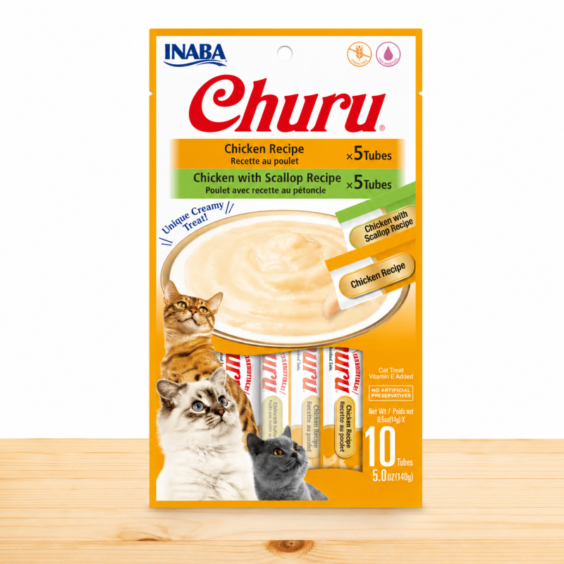 CHURU GATO X 10 UND _ SABOR CHICKEN