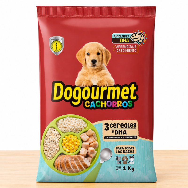 DOGOURMET CACHORRO 3 CEREALES _ TAMAÑO X 1 KG