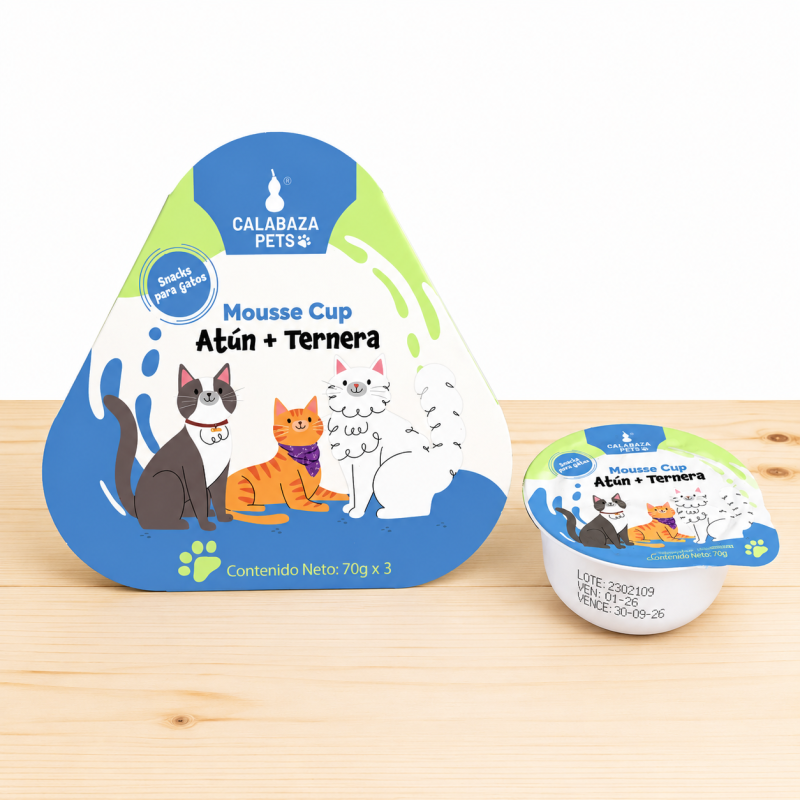 MOUSSE CUP GATO ATUN/TERNERA _ TAMAÑO X UND