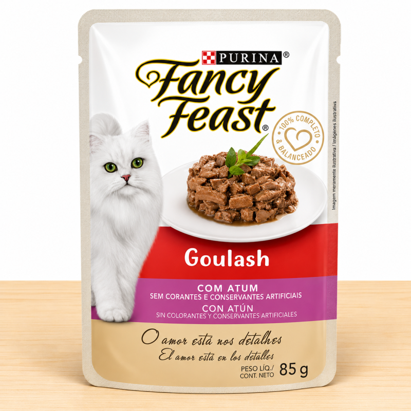 POUCHE FANCY FEAST X 75 GR _ SABOR GOULASH ATUN