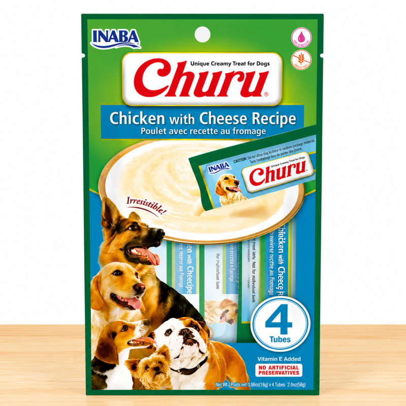 CHURU PERRO X 4 UND _ SABOR CHICKEN/CHEESE